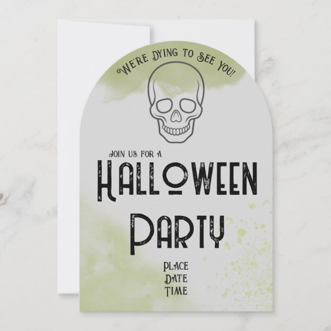 Gravestone Halloween Party Invitation (Front)