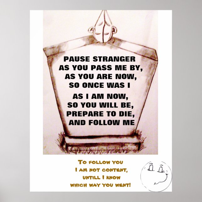 GRAVESTONE, PAUSE STRANGER JOKE poster (Front)