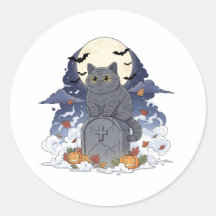Graveyard Brit – British Shorthair Cat Halloween