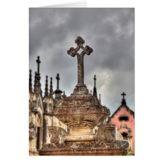 Graveyard cross close-up, Portugal Cards (Front)