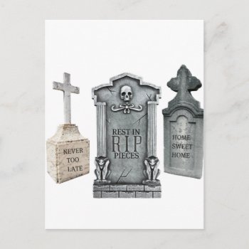 Graveyard Epitaphs Funny Tombstone Print Postcard by CreativeContribution at Zazzle