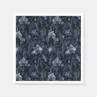 Graveyard Frost Ghost Orchids & Weeping Willow Napkins