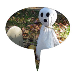 Graveyard, Ghost & Pumpkin Cake Topper