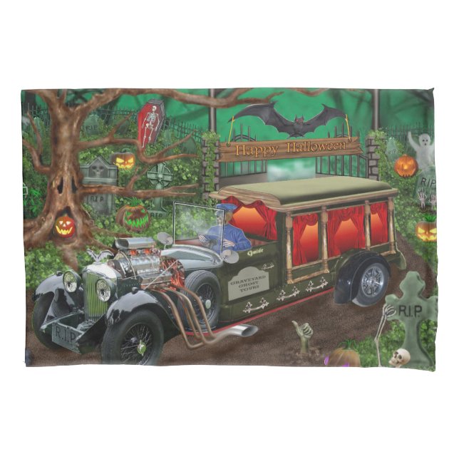 GRAVEYARD GHOST TOURS PILLOW CASE (Front)