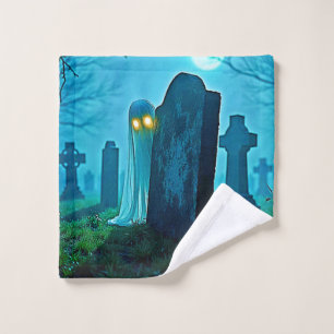Graveyard Ghost's Eerie Glimpse Bath Towel Set