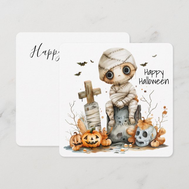 Graveyard Giggles – A Mummy’s Halloween Moment (Front/Back)