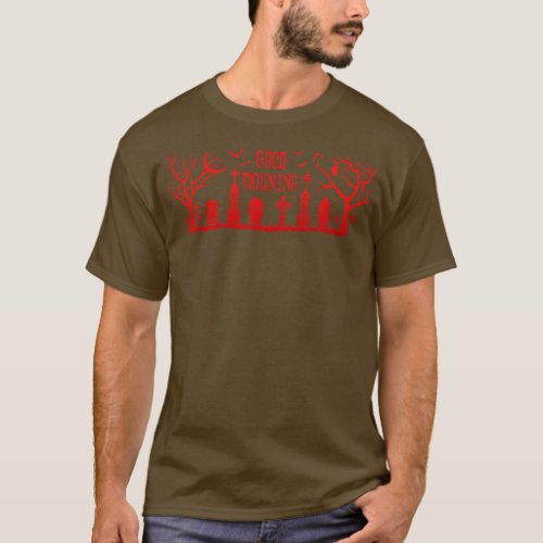 Graveyard Good Mourning in Red T_Shirt