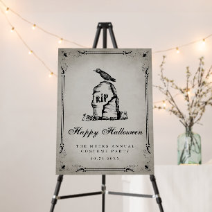 Graveyard Halloween Welcome Sign
