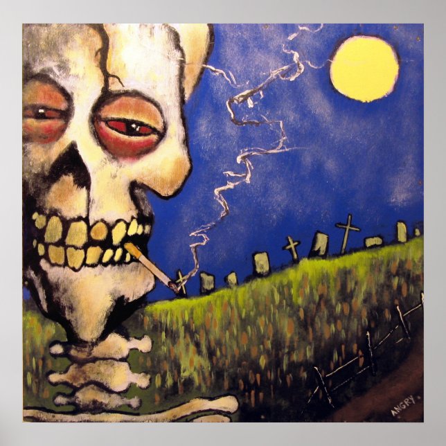 Graveyard Poet Poster by Angry Johnny (Front)