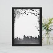  Graveyard Scene Silhouette Halloween Flyer (Standing Front)