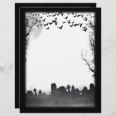  Graveyard Scene Silhouette Halloween Flyer (Front/Back)