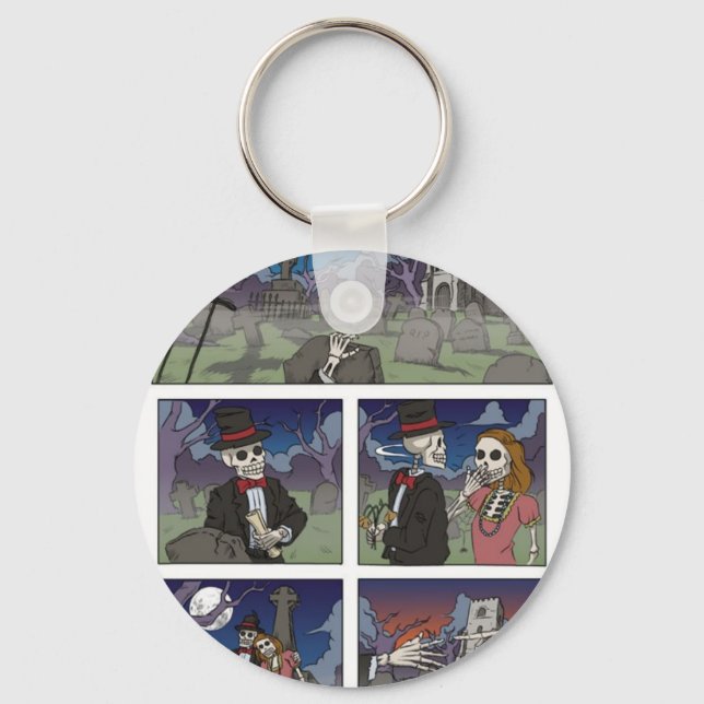 Graveyard Speed Dating Key Ring (Front)