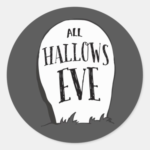 Graveyard Stories Halloween Party Classic Round Sticker