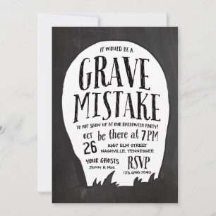 Graveyard Stories Halloween Party Invitation