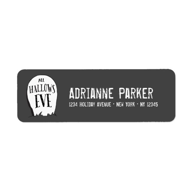 Graveyard Stories Halloween Party Label (Front)