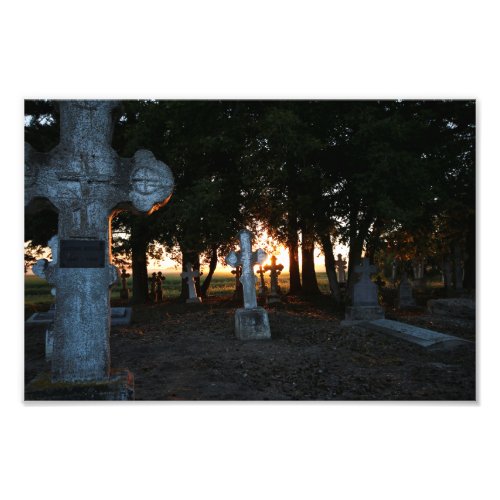 Graveyard Sunset Photo Print