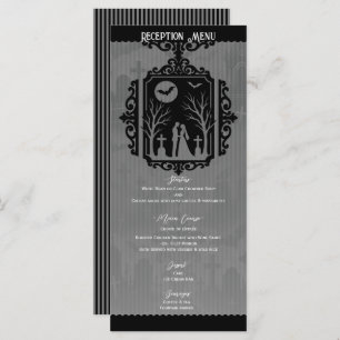 Graveyard Vows Black & Gray Gothic Wedding Menu