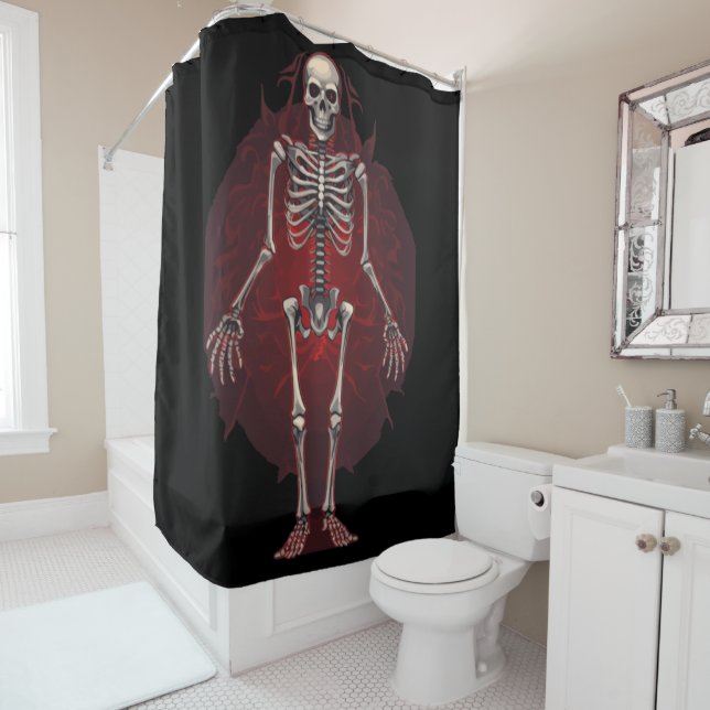  Graveyard Whispers Shower Curtain (In Situ)