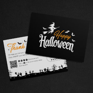 Graveyard Witchy & Wonderful Halloween Thank You Card