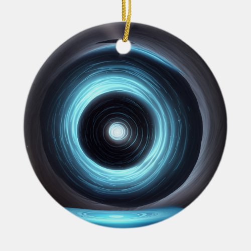 Gravitational Threads Black Hole Edition Ceramic Ornament