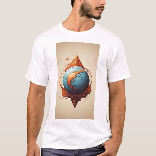 Graviton Threads Where Cosmic Forces Collide T_Shirt