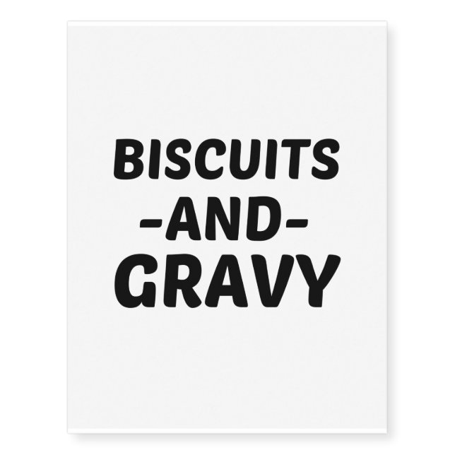 gravity , AND biscuits Temporary Tattoos (Front)