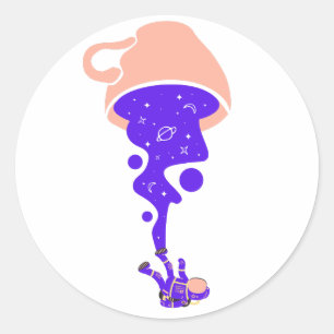 Gravity Cup Astronaut Galaxy Stars Space Sticker