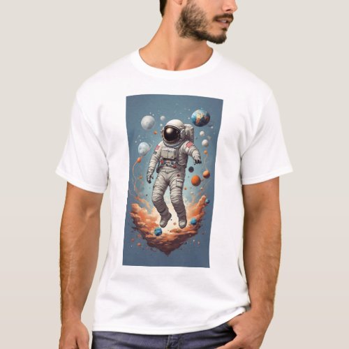 Gravity_Defying Astronaut Tees T_Shirt