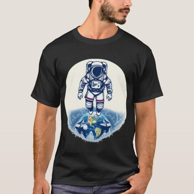 Gravity Defying Spacewalk T-Shirt" T-Shirt (Front)