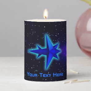 Gravity Drive Spacecraft Pillar Candle
