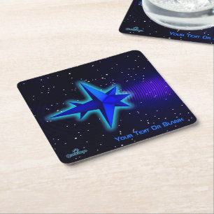 Gravity Drive Spacecraft Square Paper Coaster