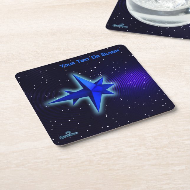 Gravity Drive Spacecraft Square Paper Coaster (Angled)