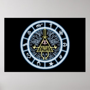 Gravity Falls Bill Cipher Wheel Poster