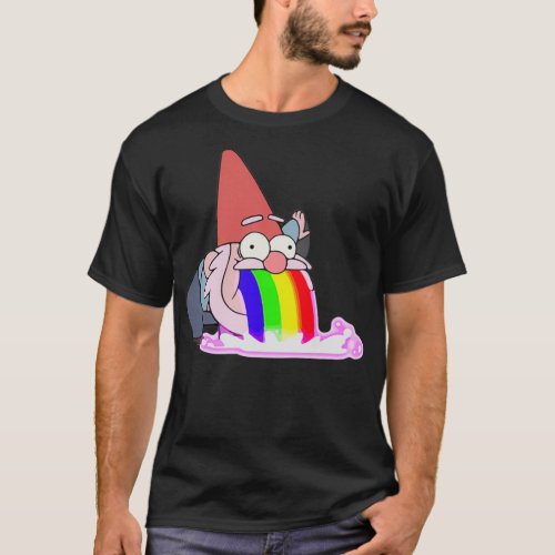 Gravity falls vomiting rainbow gnome gnomes Shmebu T_Shirt
