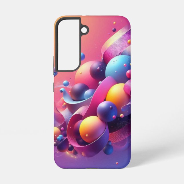 Gravity Flow: Neon Abstract Art Phone Case (Back)