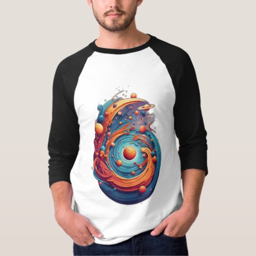 Gravity Galaxies Captivating Cosmic Whirlpool  T_Shirt