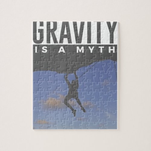Gravity Is A Myth Rock Wall Climbing Jigsaw Puzzle