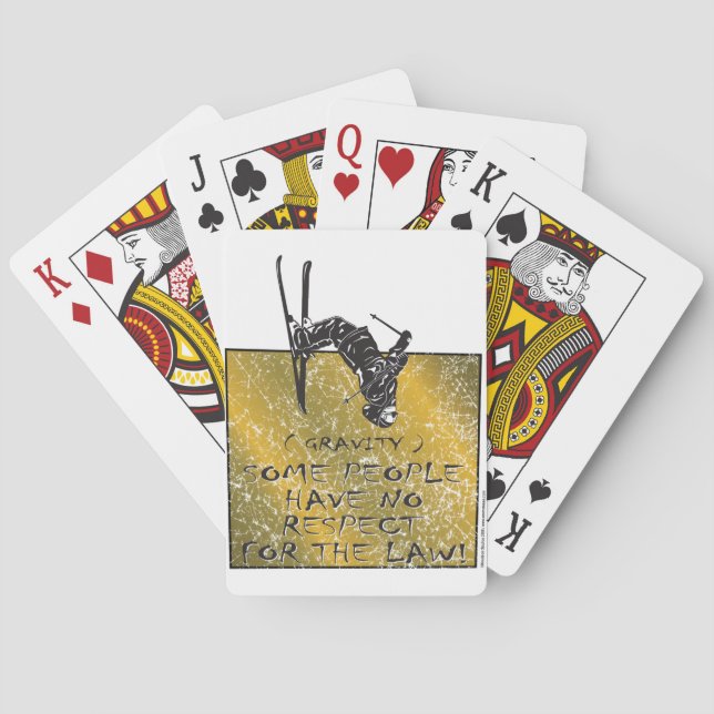 Gravity Skier Poker Cards (Back)