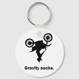 Gravity Sucks Dirt Bike Keychain