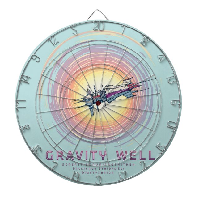 Gravity Well Dartboard: A Cosmic Challenge Dart Board (Front)