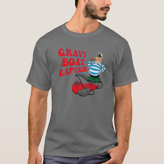 Gravy Boat Captain Funny Thanksgiving Costume Gift T-Shirt (Front)