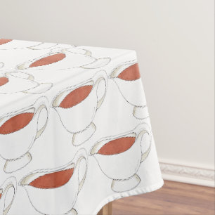 Gravy Boat Christmas Thanksgiving Holiday Dinner Tablecloth