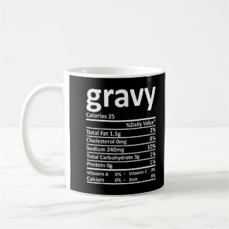 Gravy-Nutrition Thanksgiving Costume Food Facts Ch Coffee Mug