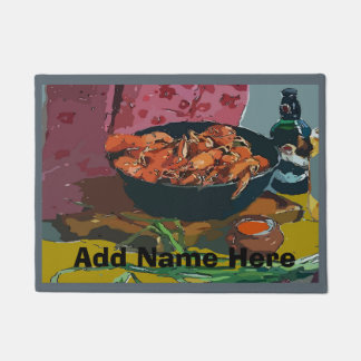 Grawfish add name or address doormat