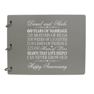 60th Wedding Anniversary - Guest Book: 60 Years Married - Diamond Wedding  Decorations - Guestbook with a beautiful poem from the couple, pages for