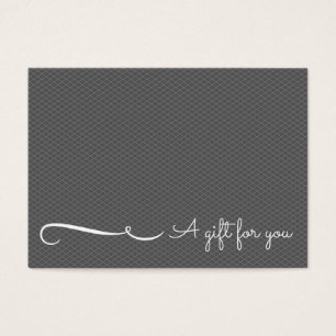 Gray A Gift For You Business Cards
