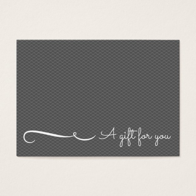 Gray A Gift For You Business Cards (Front)