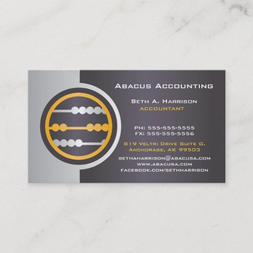 Gray Abacus Accounting Business Cards