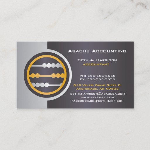 Customizable Abacus Accounting Business Cards