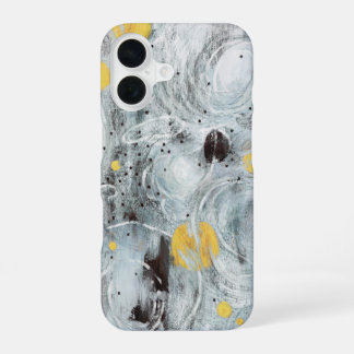 Gray Abstract Artistic Texture Design iPhone 16 Case